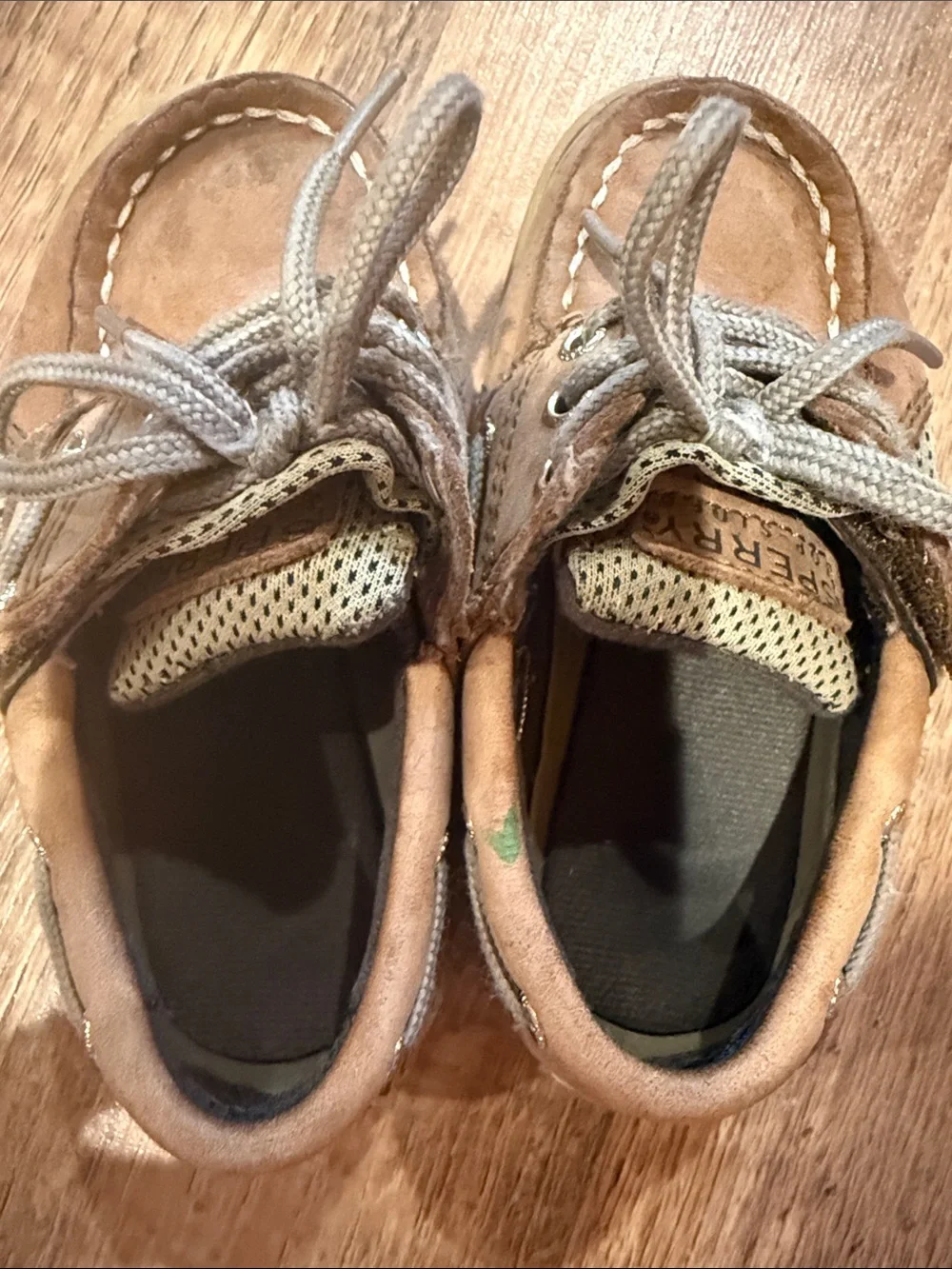 Brown Kids Suede Sperry Shoes - Size 7